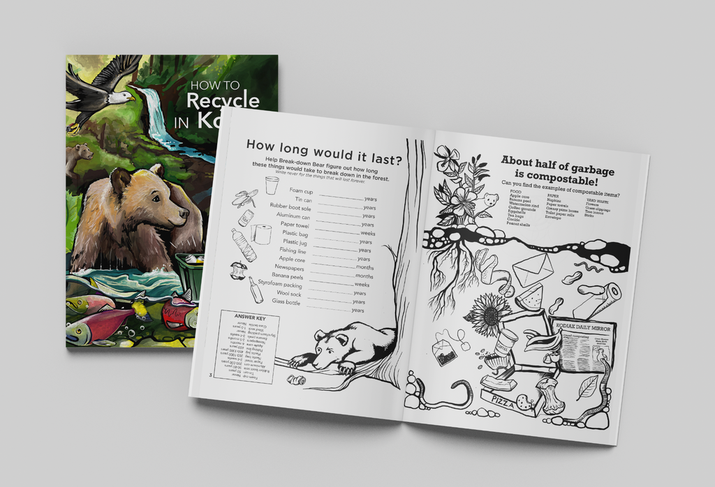 Recycle Kodiak Coloring Book